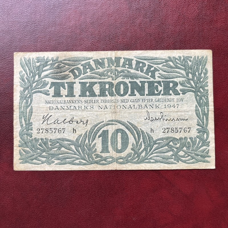 Danemark Billet 10 Kroner 1947 Pick37b  Serie H Danmarks National Bank