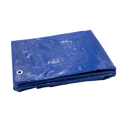 15' x 15' Blue Poly Tarp 2.9 OZ. Economy Lightweight Waterproof Cover Camping