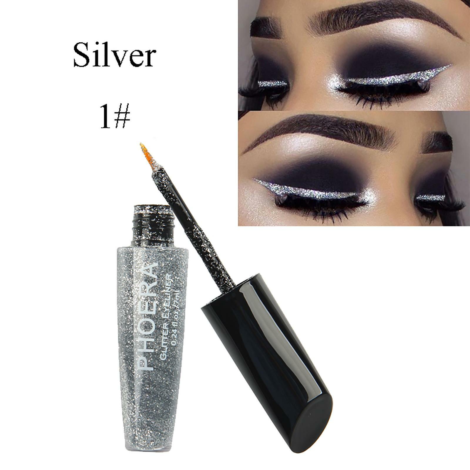 Phoera Glitter Eyeliner Long Lasting Liquid Sparkly Makeup Eye Shadow