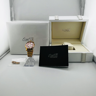 Gaga Milano Manuale35 Gold Quartz 6021 White Dial Ladies Gaga Milano Manuale35 Gold Quartz 6021 White Dial Ladies