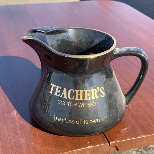 Vintage 1960s Teachers Scotch Whiskey Creamer Water Pitcher Vintage 1960s Teachers Scotch Whiskey Creamer Water Pitcher