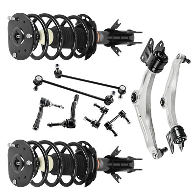 Front Struts Control Arms Sway Bar Tie Rods for 2013-2020 Ford Fusion FWD 172638