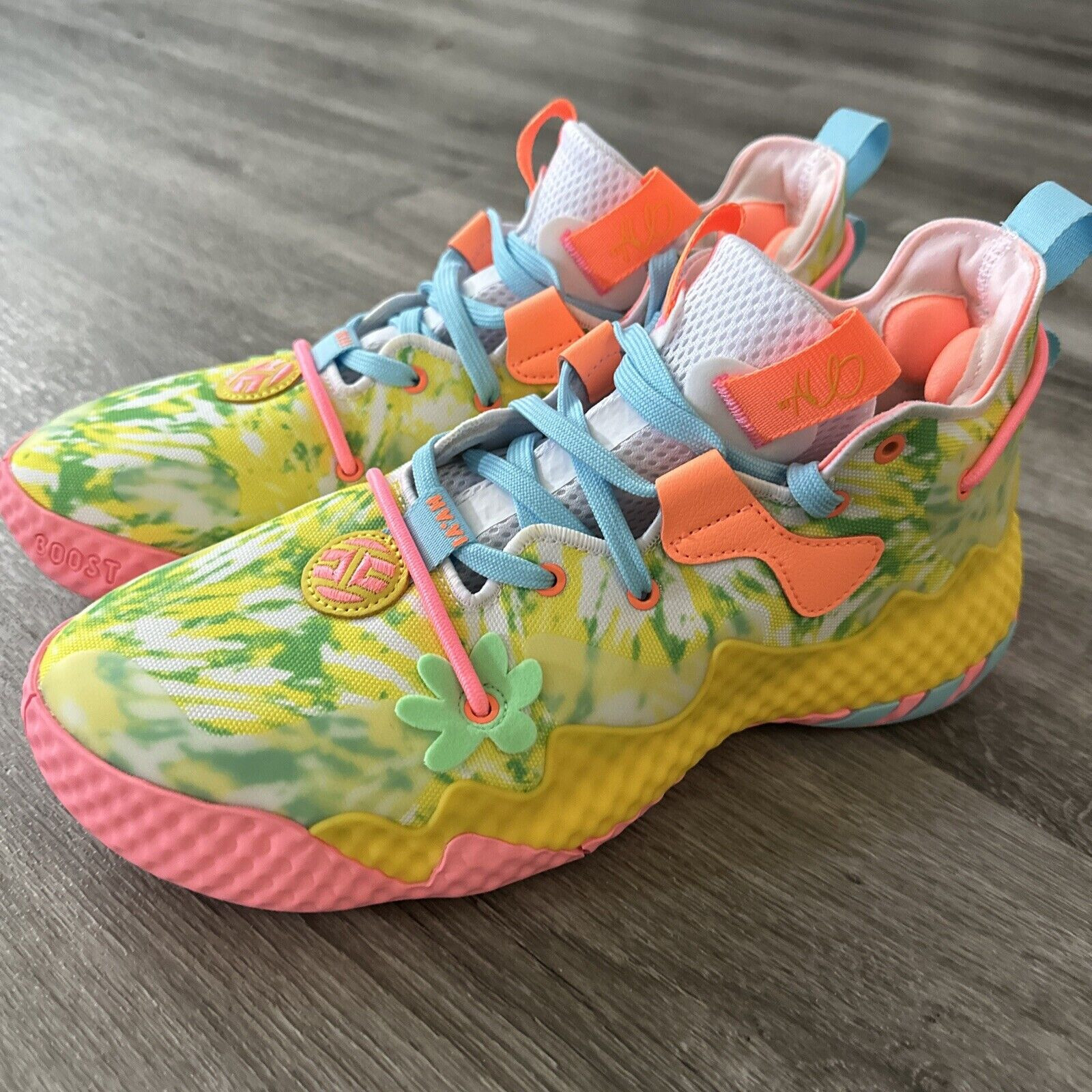 SZ 13 Adidas Harden Vol 6 Multicolor Tie Dye Basketball
