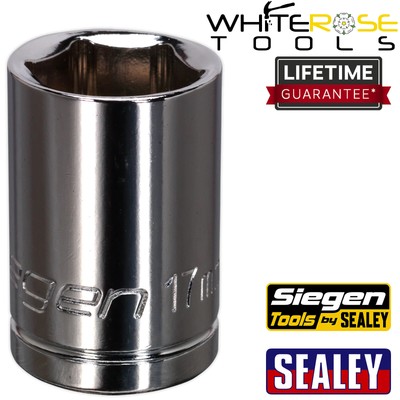Siegen WallDrive  Socket 17mm 1/2''Sq Drive Sealey Hardened Tempered