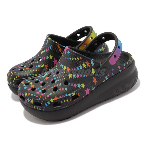

Crocs Classic Disco Dance Party Cutie Clog K Stars Черные детские сандалии 208086-0C4, Черный, Classic Disco Dance Party Clog Cutie K