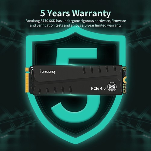 fanxiang S770 NVMe PCIe 4.0 M.2 2280 2TB 1TB 7300MB/S 4x4 Internal SSD For PS5