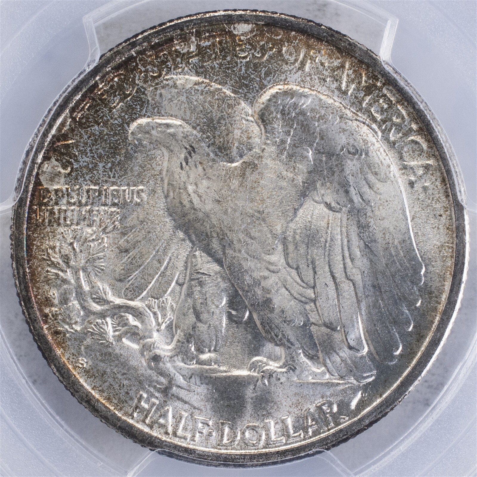 1945 S Walking Liberty Half PCGS MS66 Beautiful Obverse and Reverse Toning