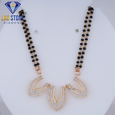 0.884 TCW Round Cut Diamond Pendant with chain by Labstone 925 Silver