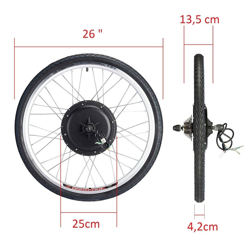 fahrrad umbau auf hinterrad motor ohne hall