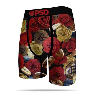

Мужские трусы-боксеры PSD Red Bitcoin Roses —, Red/gold/black