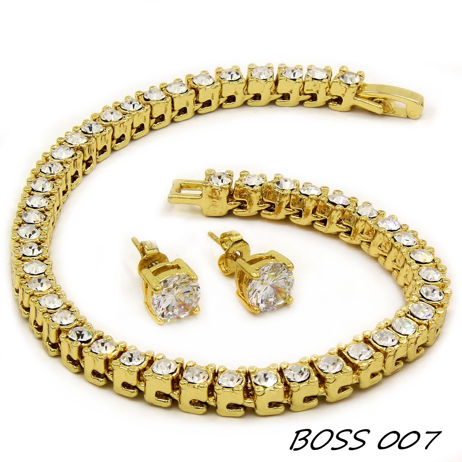 BREND 14k Gold Plated Iced Out 8.5