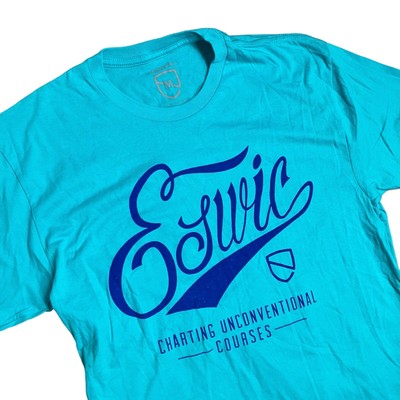 ESWIC T-Shirt Skate Brand Men Size M Blue  Charting Unconventional Courses 