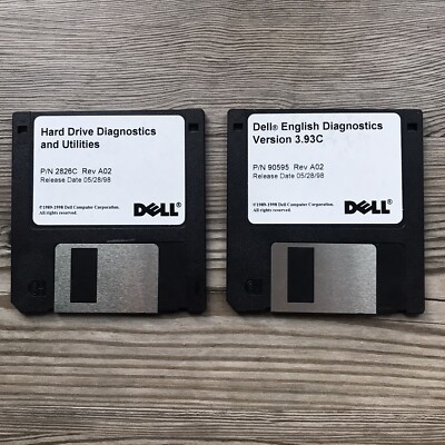 2 Dell English Diagnostic Version 1998 3.5'' floppy disks