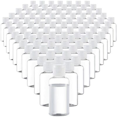 VEIDIA 100 Pack 1.7oz Plastic Empty Bottles with Flip Cap Small Travel Size B...
