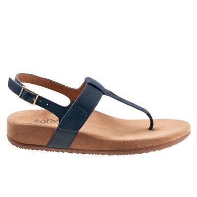 

Softwalk Brea S2104-400 Женские синие кожаные сандалии с пяткой на пятке, Синий, Softwalk Brea