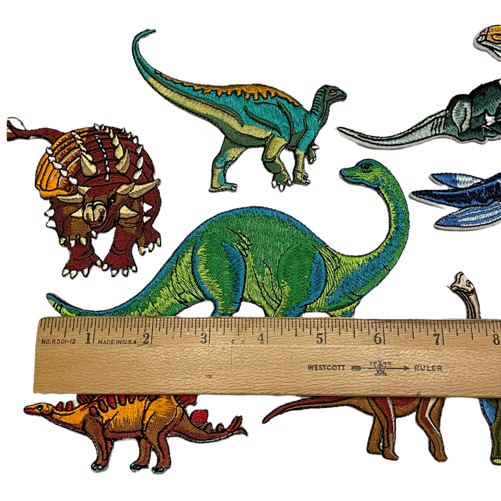 Embroidery Dinosaur Patches Sew On Iron On Patch Flowers Badge Fabric Applique