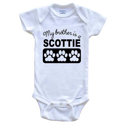 My Brother Is A Scottie One Piece Baby Bodysuit One Piece Baby Bodysuit