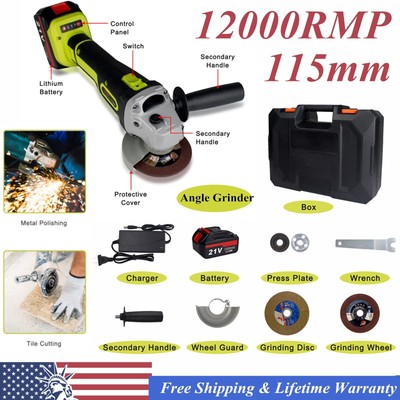 Brushless Angle Grinder 12000RMP 1000W Power Grinder Tool Set Multi-cutting Tool