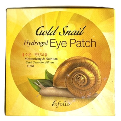 Gold Snail Hydrogel Eye Patch By Esfolio Moisturizing  60 Sheets 90g EXP 1/27