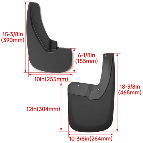 For 09-18 Dodge Ram 1500 2500 3500 Front & Rear Splash Guards Mud Flaps