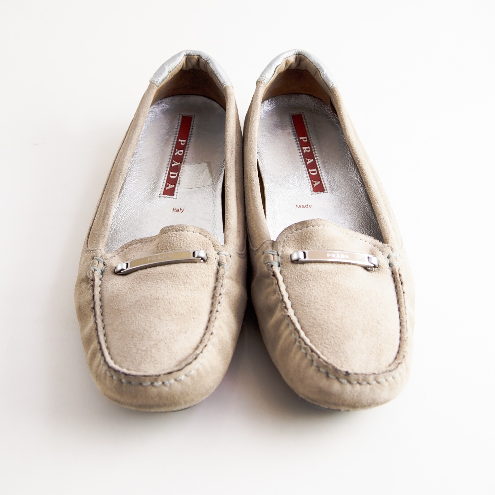 靴 PRADA Driving Shoes Loafer Beige 22600368_52613200_322.jpg
