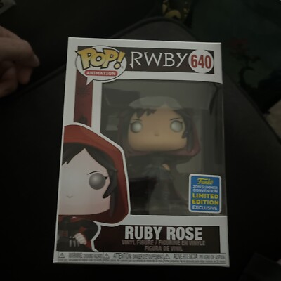 FUNKO POP! #640 RUBY ROSE HOODED RWBY 2019 SDCC EXCLUSIVE W/ PROTECTOR *VAULTED*