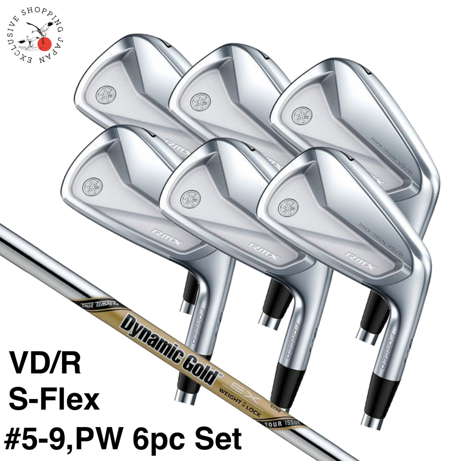 高価値 VD/R RMX YAMAHA Iron Tour EX Gold Dynamic 6pcs PW #5-9, Set クラブ