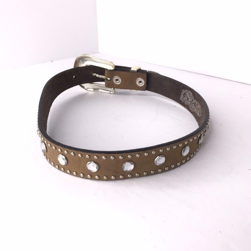 Nocona Western Girl Belt Kids Brown Leather Rhinestones Silver Buckle 20