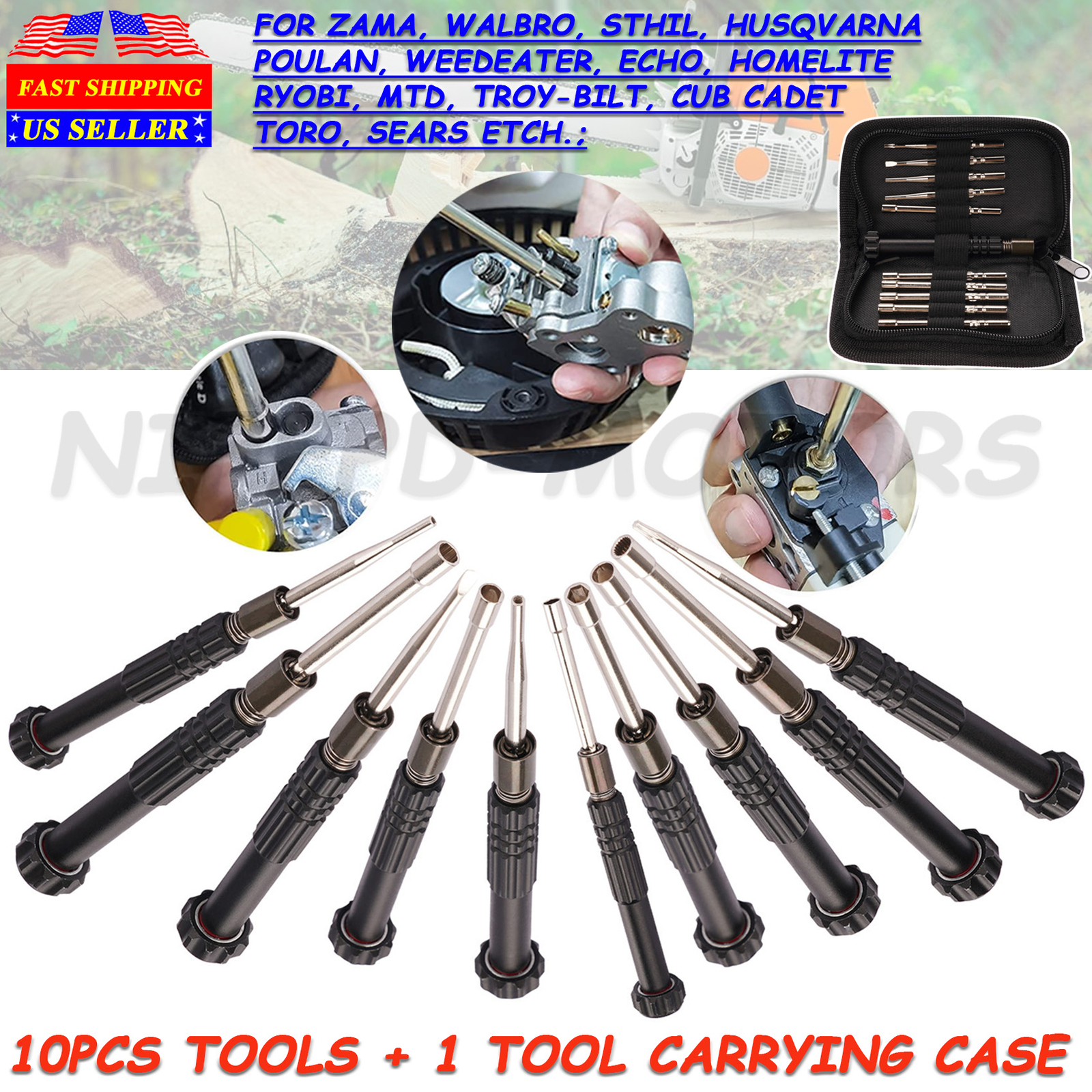 Screwdriver Carburetor Adjustment Tool 10PCS Carb Adjust Kit for 2 Cycle Engine