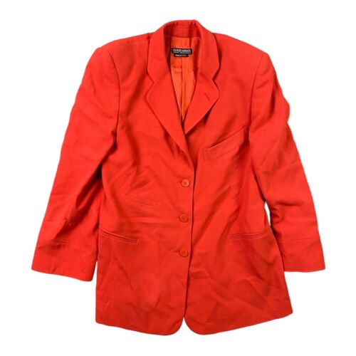 Vintage Giorgio Armani Jacket Womens 38” Chest Orange Wool Three Button Blazer | eBay Vintage Giorgio Armani Jacket Womens 38” Chest Orange Wool Three Button Blazer | eBay