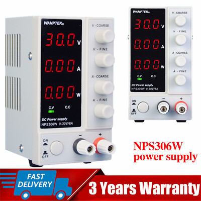 0-30V 0-6A Lab DC Bench Power Supply Variable Linear Adjustable Power Supply