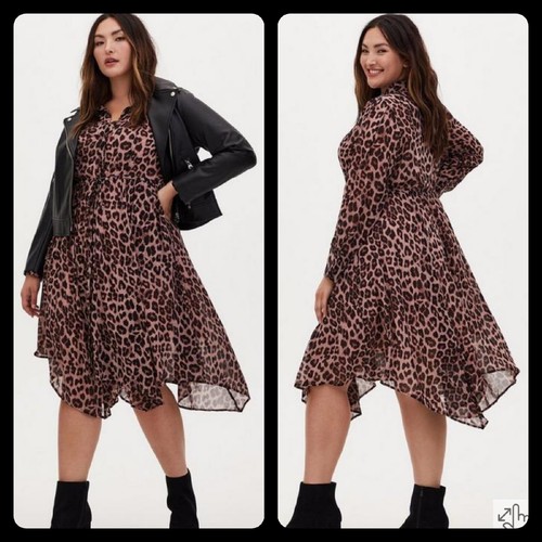 ⭐︎ NWT Torrid Chiffon Midi Shirt Dress ♡ Plus Size 6X | eBay