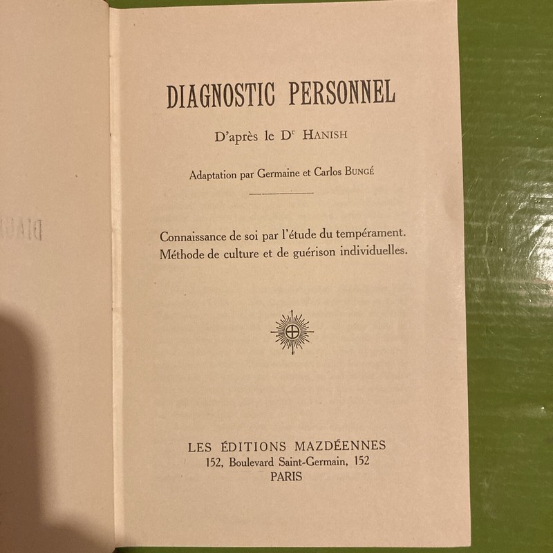 Diagnostic Personnel Dr Hanish Ed MazdÃ©Ennes 1934