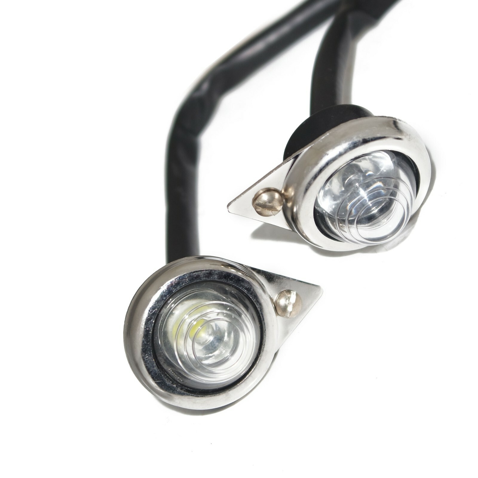 Pilot Lamp Set With Blue Lens & Chrome Rim For Royal Enfield Classic Electra 