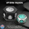 DNDND Unique Spinner DandD Dice, 8-in-1 Hexagonal Metal Dice with Dual D20 Monster Themed Dice Set for DND Dungeons and Dragons, Dungeon Masters with Collectible Gift Tin (Silver with Green)