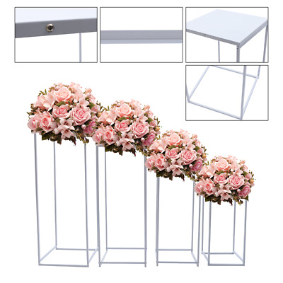4Pcs Metal Flower Rack Vase Stand Prop Geometric Column For Wedding Party Decor