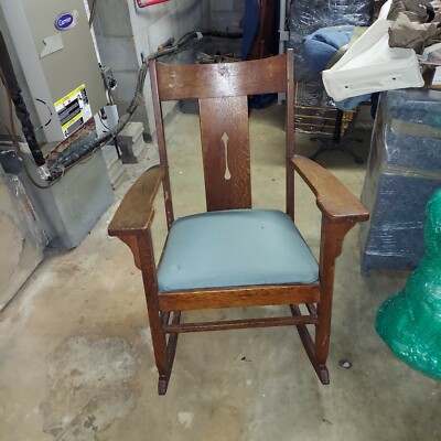 1900 1950 Antique Oak Rocking Chair Vatican