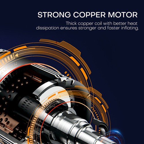 Car Air Tire Pump Inflator Compressor LED Digital Electric Portable 150PSI 12V