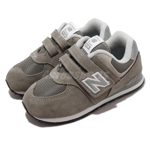 New Balance 574 Широкий NB Серый Серебряный ремешок Повседневная обувь для малышей IV574EVG-W