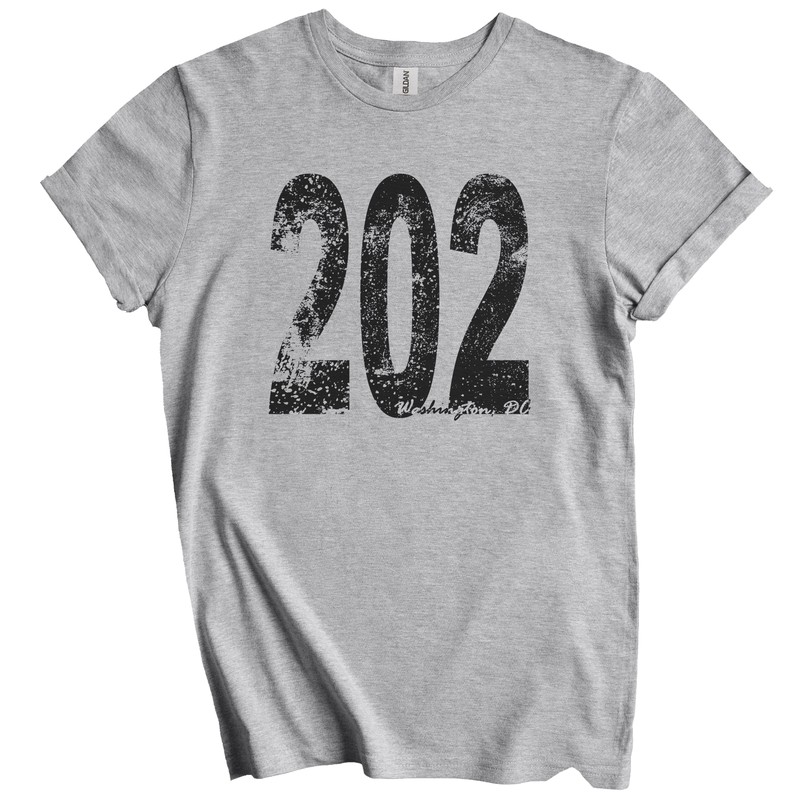 Vintage Retro Washington DC Area Code 202 T-Shirt - Washington