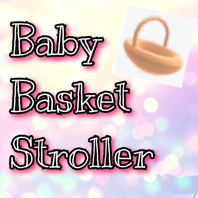   BABY BASKET STROLLER   OLD RARE STROLLER   Adopt   from   Me!  
