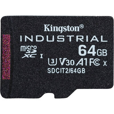 64GB Kingston Technology Industrial UHS-I Class 10 Micro SDXC Memory Card