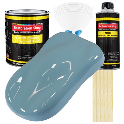 Restoration Shop Glacier Blue Acrylic Enamel Gallon Kit, Auto Paint