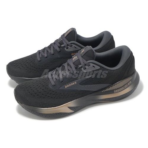 Brooks Adrenaline GTS 24 Black Gold Men Road Running Jogging Shoes 1104371D-054
