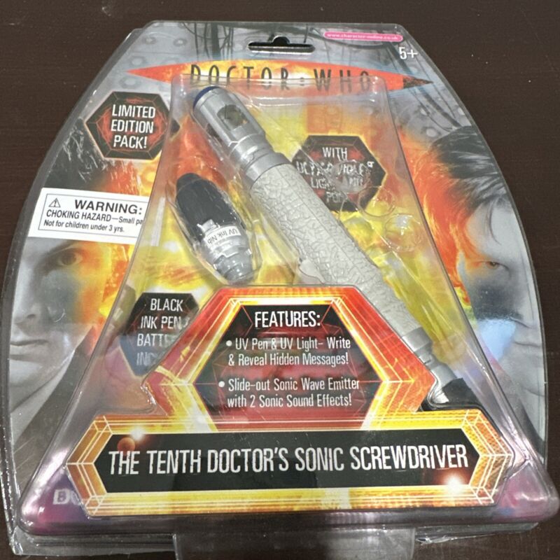 Doctor Who 10th Doctor Sonic Screwdriver w UV Light & Pen - New In Box