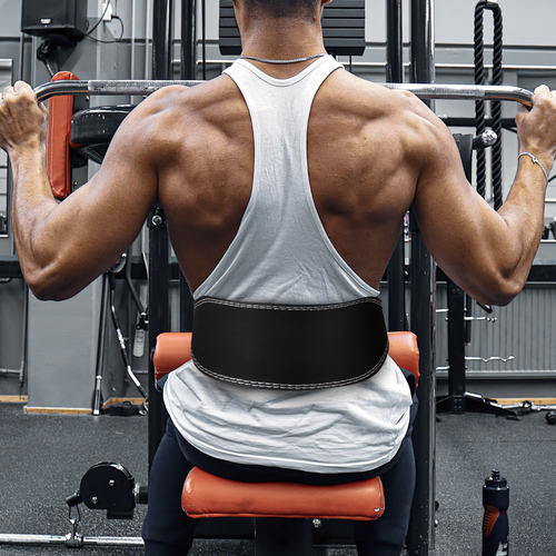 Weight Lifting Belt Fitness Leather Bodybuilding Strength Training Back Support