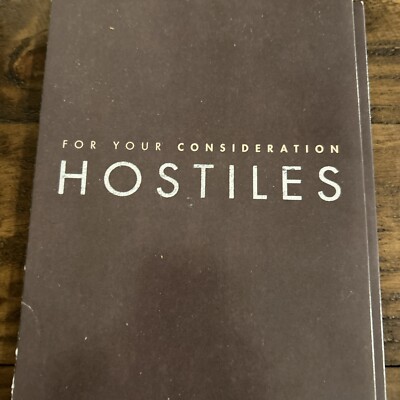 HOSTILES For Your Consideration FYC DVD PROMO Screener 2017 DVD