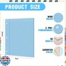 PerKoop 12 Pack 600 Sheets Colored Lined Paper Bulk Wide Ruled 8 x 10.5 Inches, Pastel Loose Leaf Notebook Paper 3 Hole Punched Filler for Back School Classroom Supplies(Sweet Color)