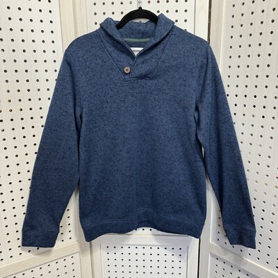 Sonoma Sweater Youth Boys Size XL (18/20)Blue Pullover Fleece Shawl Collar