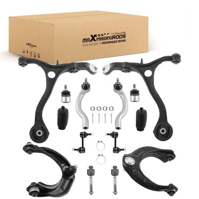 14pc Suspension Kit Front Upper Lower Control Arm Tierods For Honda Accord 08-12